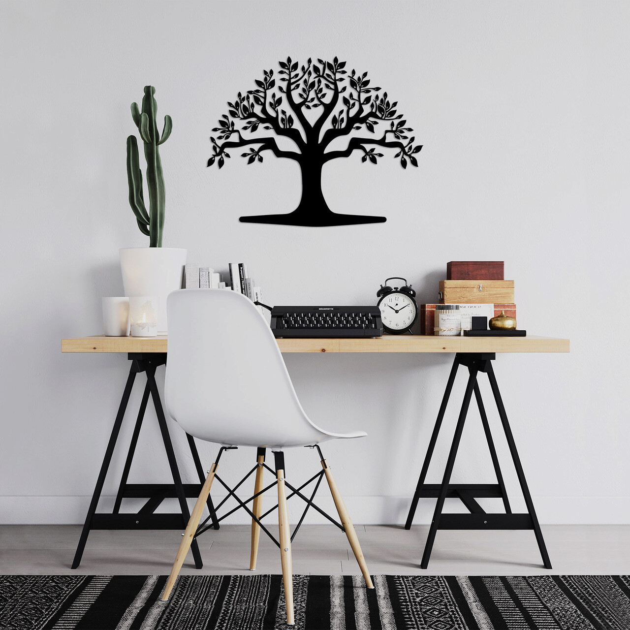 Decoratiune de perete, Monumental Tree 20, Dimensiune: 55 x 70 cm, Negru - imagine 6